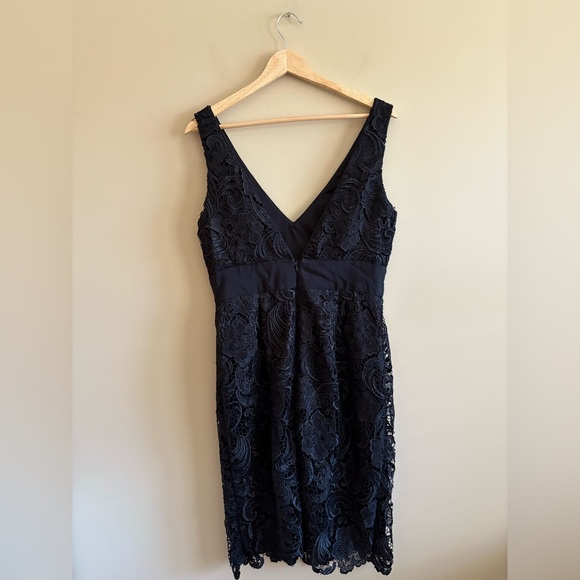 Adrianna Papell Black Lace Midi Dress, Formal Dress, Women’s Size 10 - Picture 4 of 7